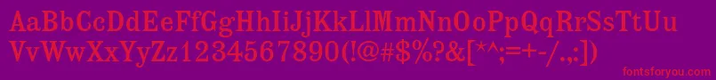 Etiennec Font – Red Fonts on Purple Background