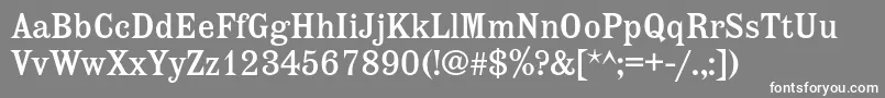 フォントEtiennec – 灰色の背景に白い文字