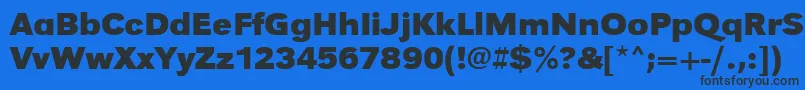 UrwgrotesktwidBold Font – Black Fonts on Blue Background