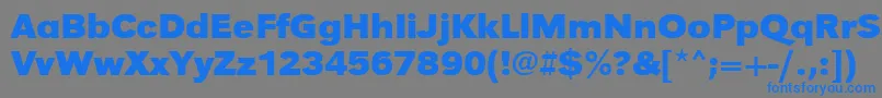 UrwgrotesktwidBold Font – Blue Fonts on Gray Background