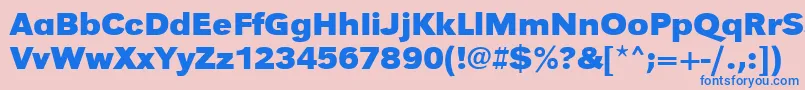 UrwgrotesktwidBold Font – Blue Fonts on Pink Background