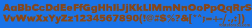 UrwgrotesktwidBold Font – Brown Fonts on Blue Background