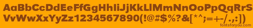 More about UrwgrotesktwidBold Font UrwgrotesktwidBold Font – Brown Fonts on Orange Background