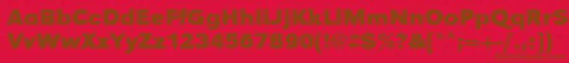 UrwgrotesktwidBold Font – Brown Fonts on Red Background