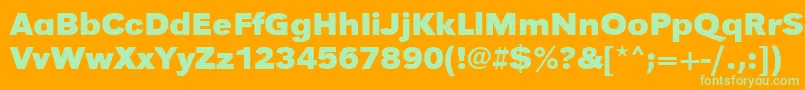 UrwgrotesktwidBold Font – Green Fonts on Orange Background