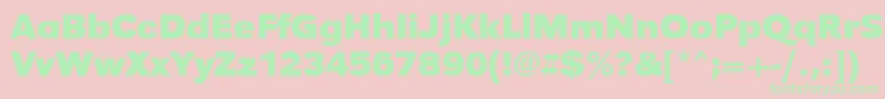 UrwgrotesktwidBold Font – Green Fonts on Pink Background