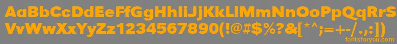 UrwgrotesktwidBold Font – Orange Fonts on Gray Background