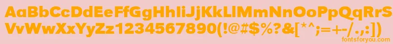 UrwgrotesktwidBold Font – Orange Fonts on Pink Background