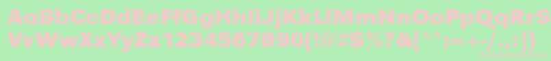 UrwgrotesktwidBold Font – Pink Fonts on Green Background