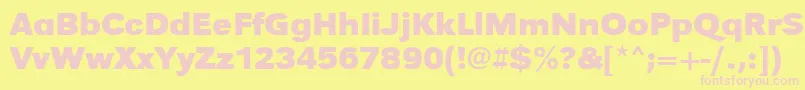 UrwgrotesktwidBold Font – Pink Fonts on Yellow Background