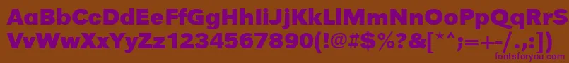 UrwgrotesktwidBold Font – Purple Fonts on Brown Background