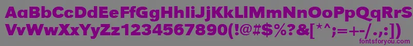 UrwgrotesktwidBold-Schriftart – Violette Schriften auf grauem Hintergrund