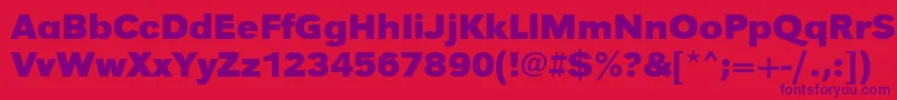UrwgrotesktwidBold Font – Purple Fonts on Red Background