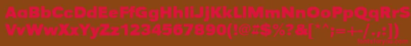 UrwgrotesktwidBold Font – Red Fonts on Brown Background
