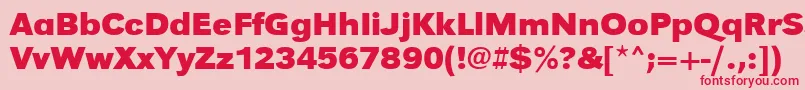 UrwgrotesktwidBold Font – Red Fonts on Pink Background