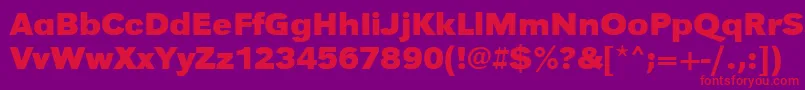 UrwgrotesktwidBold Font – Red Fonts on Purple Background