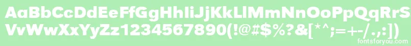 UrwgrotesktwidBold Font – White Fonts on Green Background