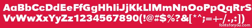 UrwgrotesktwidBold Font – White Fonts on Red Background