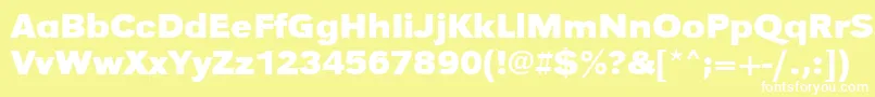 UrwgrotesktwidBold Font – White Fonts on Yellow Background