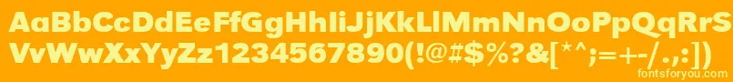 UrwgrotesktwidBold Font – Yellow Fonts on Orange Background