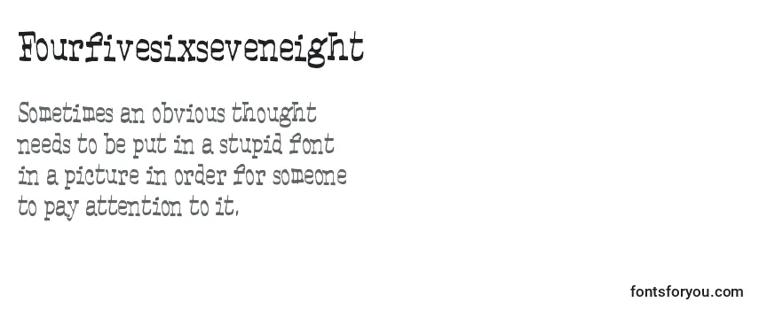 Шрифт Fourfivesixseveneight