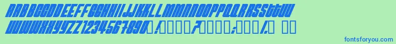 Więcej informacji o czcionce Neutb Czcionka Neutb – niebieskie czcionki na zielonym tle