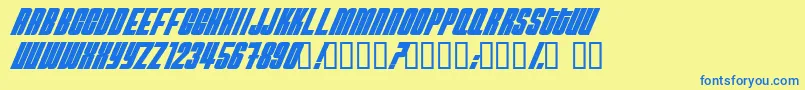 Neutbフォントについての詳細 フォントNeutb – 青い文字が黄色の背景にあります。
