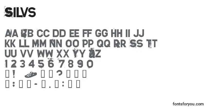 Schriftart Silvs – Alphabet, Zahlen, spezielle Symbole