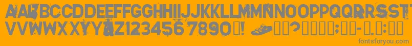 Silvs Font – Gray Fonts on Orange Background