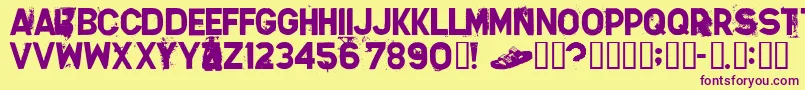 Silvs Font – Purple Fonts on Yellow Background