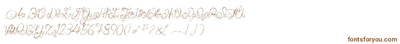 フォントAlexandraOrlans – 茶色のフォント