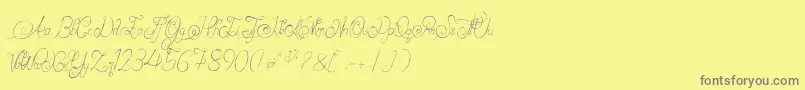 Weitere Informationen zur AlexandraOrlans-Schriftart AlexandraOrlans-Schriftart – Graue Schriften auf gelbem Hintergrund