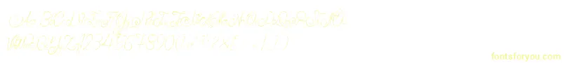 AlexandraOrlans Font – Yellow Fonts on White Background
