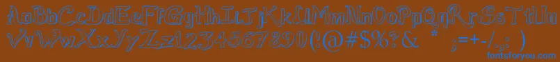 RaslensSzayelAbedossen Font – Blue Fonts on Brown Background