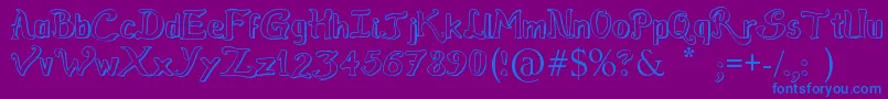 RaslensSzayelAbedossen Font – Blue Fonts on Purple Background