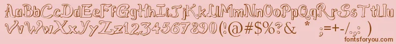 RaslensSzayelAbedossen Font – Brown Fonts on Pink Background