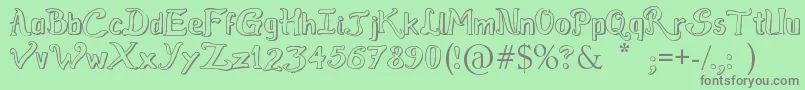 RaslensSzayelAbedossen Font – Gray Fonts on Green Background