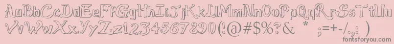 RaslensSzayelAbedossen Font – Gray Fonts on Pink Background