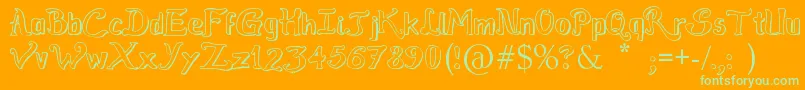 RaslensSzayelAbedossen Font – Green Fonts on Orange Background