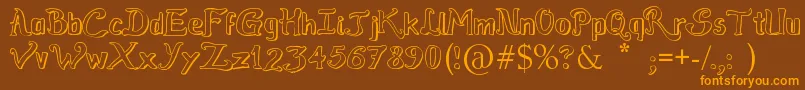 RaslensSzayelAbedossen Font – Orange Fonts on Brown Background