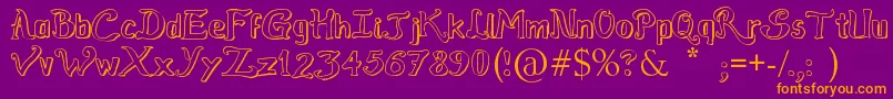 RaslensSzayelAbedossen Font – Orange Fonts on Purple Background