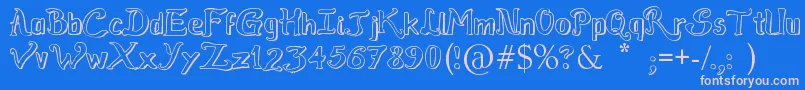 RaslensSzayelAbedossen Font – Pink Fonts on Blue Background