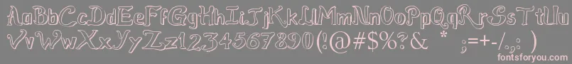 RaslensSzayelAbedossen Font – Pink Fonts on Gray Background