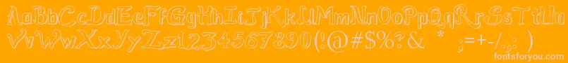 RaslensSzayelAbedossen Font – Pink Fonts on Orange Background