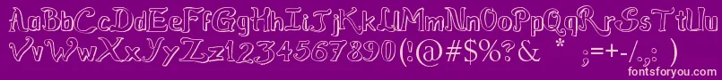 RaslensSzayelAbedossen Font – Pink Fonts on Purple Background