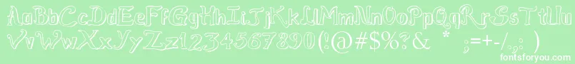 RaslensSzayelAbedossen Font – White Fonts on Green Background