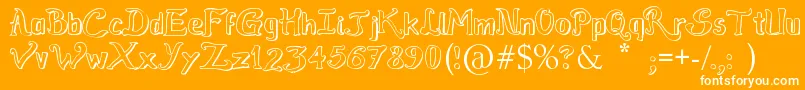 RaslensSzayelAbedossen Font – White Fonts on Orange Background