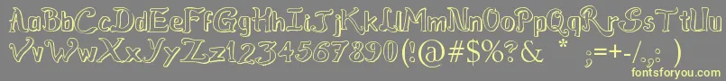 RaslensSzayelAbedossen Font – Yellow Fonts on Gray Background