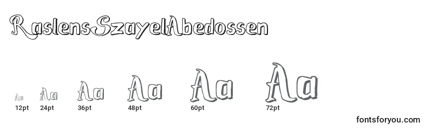 Размеры шрифта RaslensSzayelAbedossen