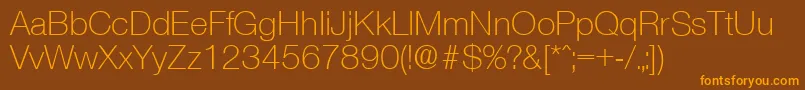 OlnovaLight Font – Orange Fonts on Brown Background